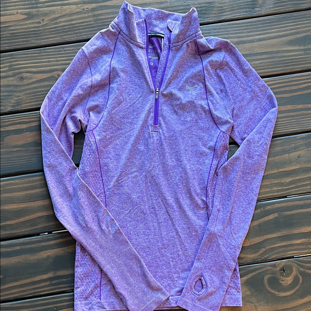 Nike Women's Purple Half-Zip Dri-Fit running top